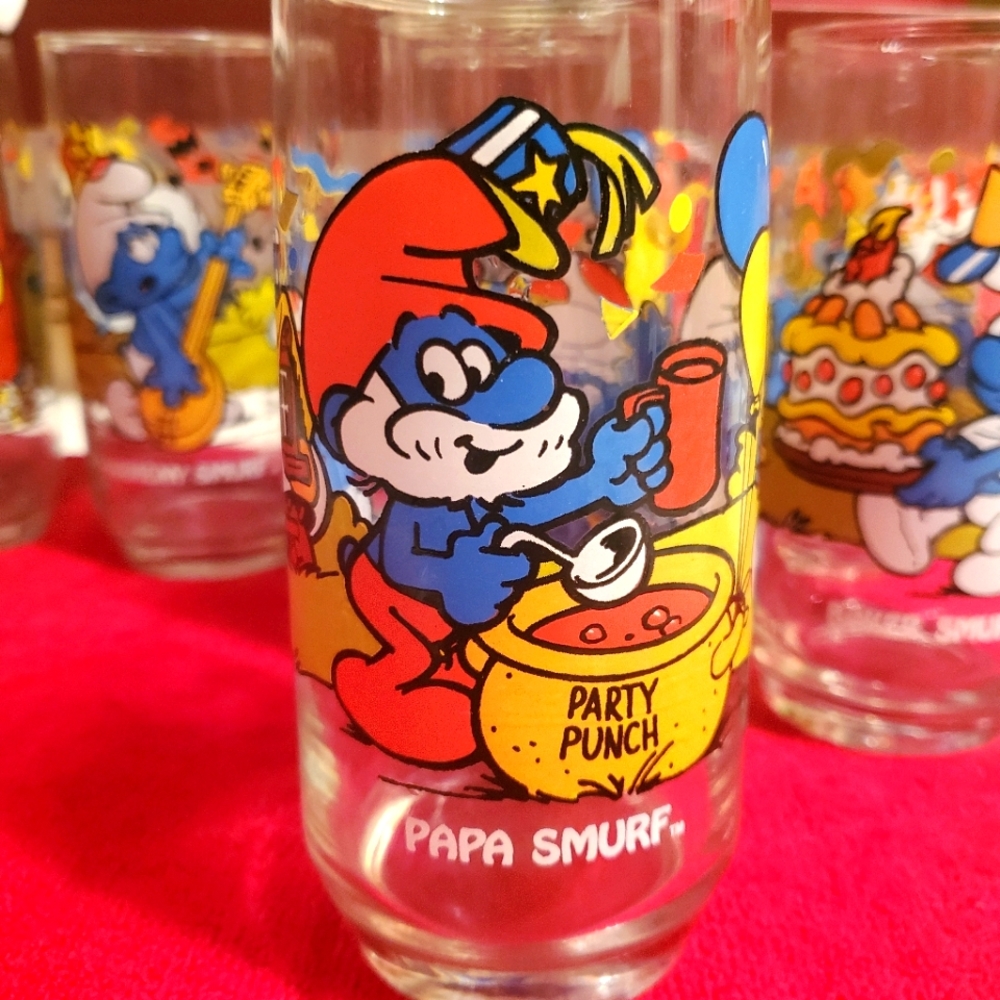 Collectable Smurf Glass